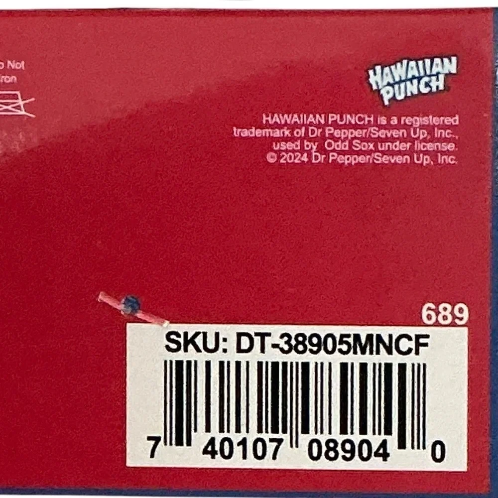 Hawaiian Punch Crew Socks Mens Novelty Funny Print Unisex OS Shoe Size 6-12 New